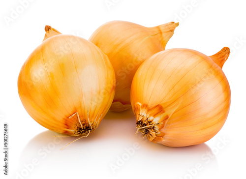 Wallpaper Mural Fresh bulbs of onion isolated on white background Torontodigital.ca