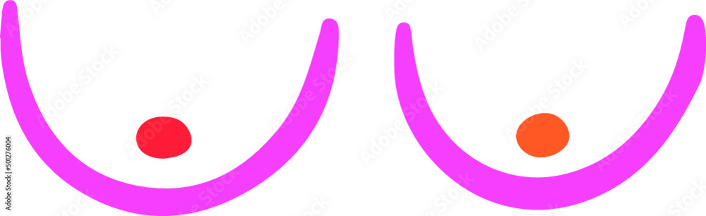 Abstract Colorful Shape Collection: Breast Abstract Colorful Shape Collection: Breast