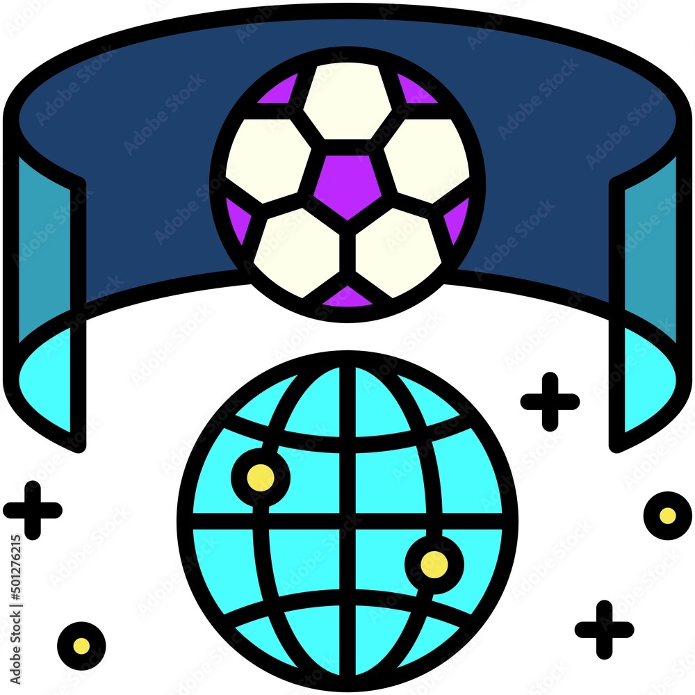 Curve screen and ball icon, Metaverse related vector Curve screen and ball icon, Metaverse related vector