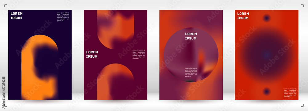 Vector Gradient Colorful Cover. Holographic Abstract Background Poster Design Template.