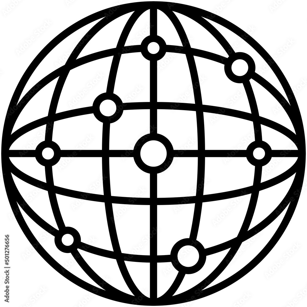 Global network icon, Metaverse related vector Global network icon, Metaverse related vector