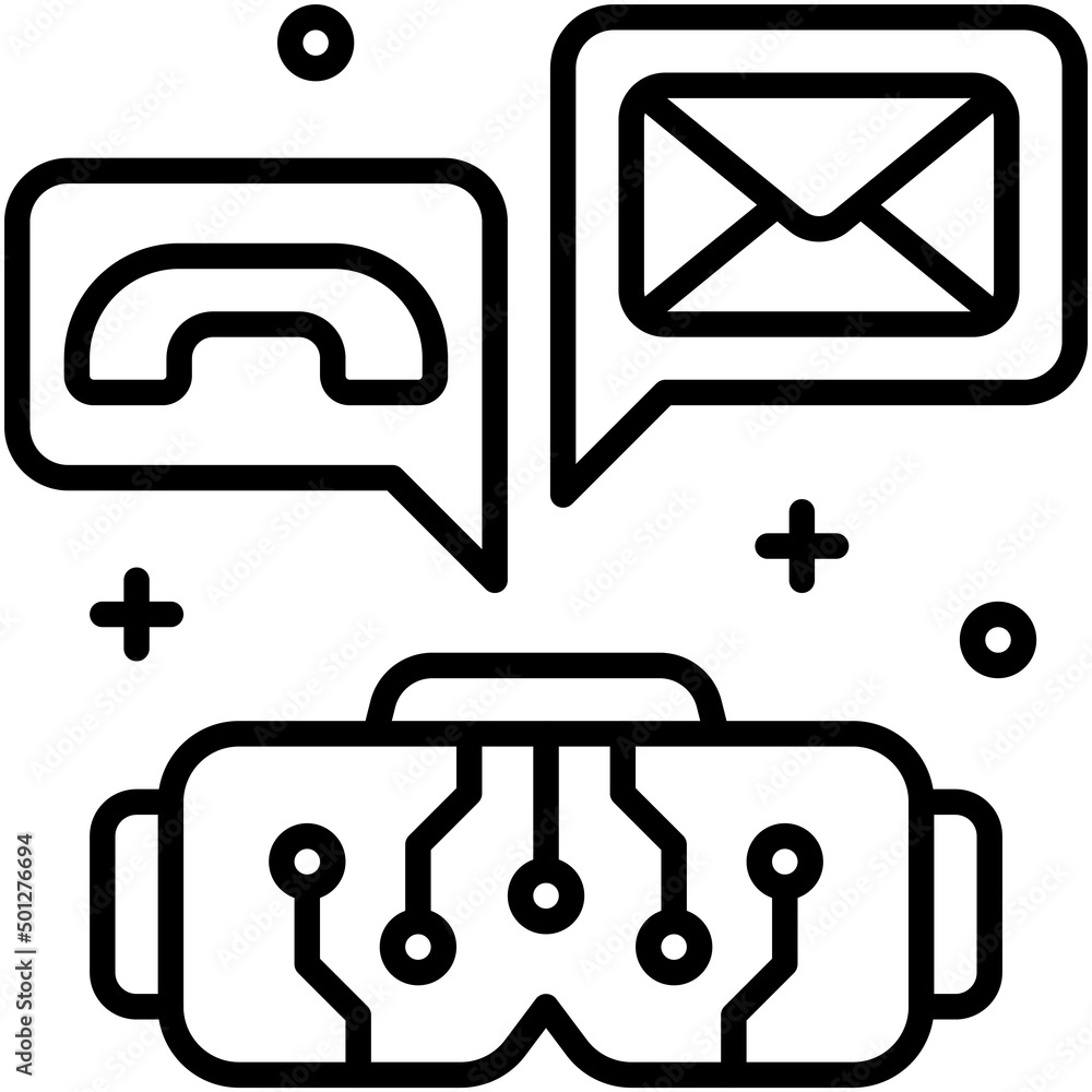 VR glasses with application icon, Metaverse related vector VR glasses with application icon, Metaverse related vector