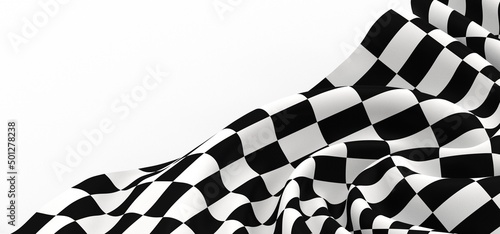 Black and White Racing Flag Waving.. © vegefox.com
