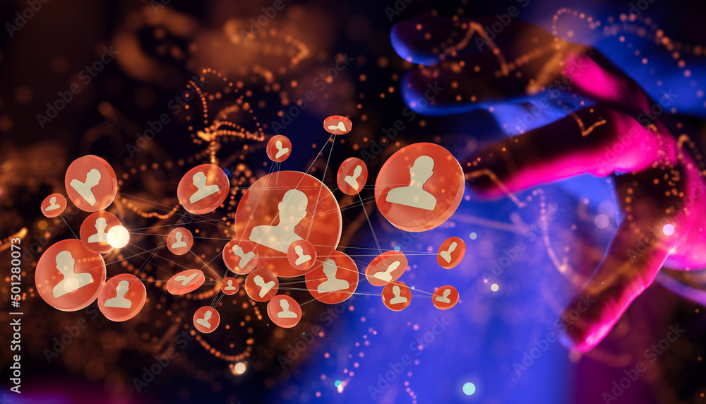 videoconference group of people talking in social network videoconference group of people talking in social network