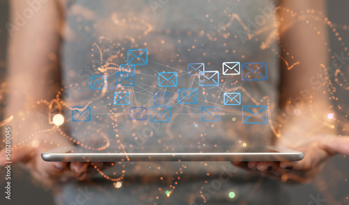 Fotografie Email Inbox Electronic Communication Graphics Concept