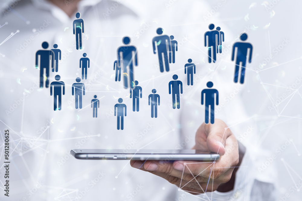 conference team work connection digital concept