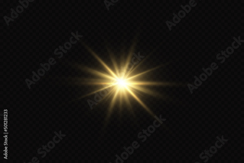 Bright light effects. Shiny stars.glare, explosion, sparkle, line, sun flare, spark and stars.