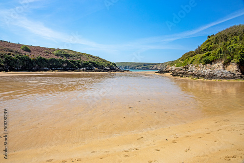 Belle ile en mer beach in french atlantic britanny ocean