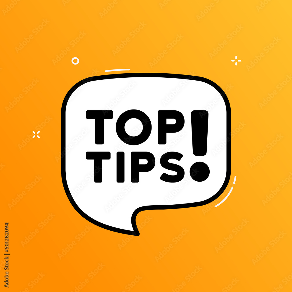 Speech bubble with top tips text. Boom retro comic style. Pop art style. Vector line icon for Business and Advertising Speech bubble with top tips text. Boom retro comic style. Pop art style. Vector line icon for Business and Advertising