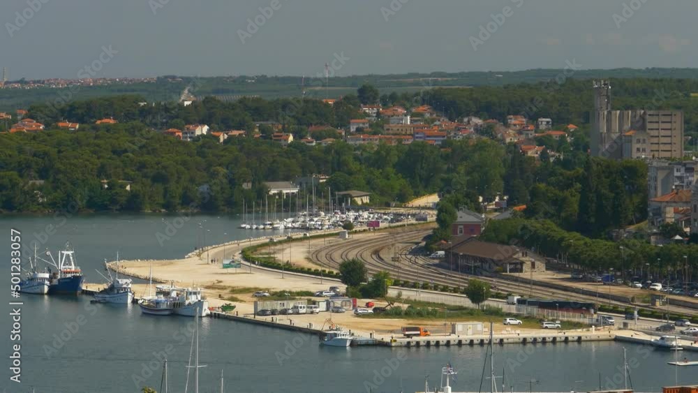 A general view Pula, Croatia from above