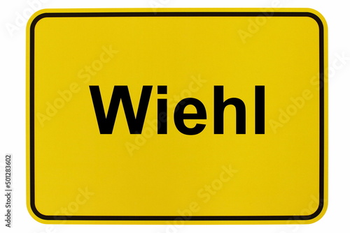 Illustration eines Ortsschildes der Stadt Wiehl photo