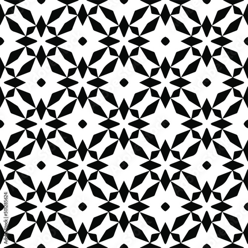  Vector monochrome pattern, Abstract texture for fabric print, card, table cloth, furniture, banner, cover, invitation, decoration, wrapping.seamless repeating pattern.Black and white color.