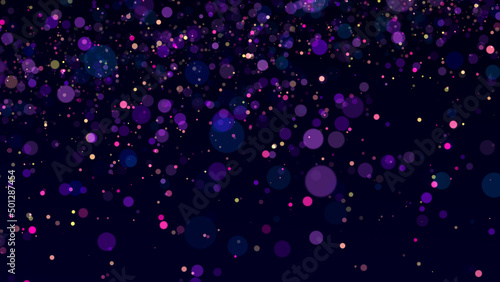 Abstract background with glowing particles. Dust particles moving in space. 3d rendering.