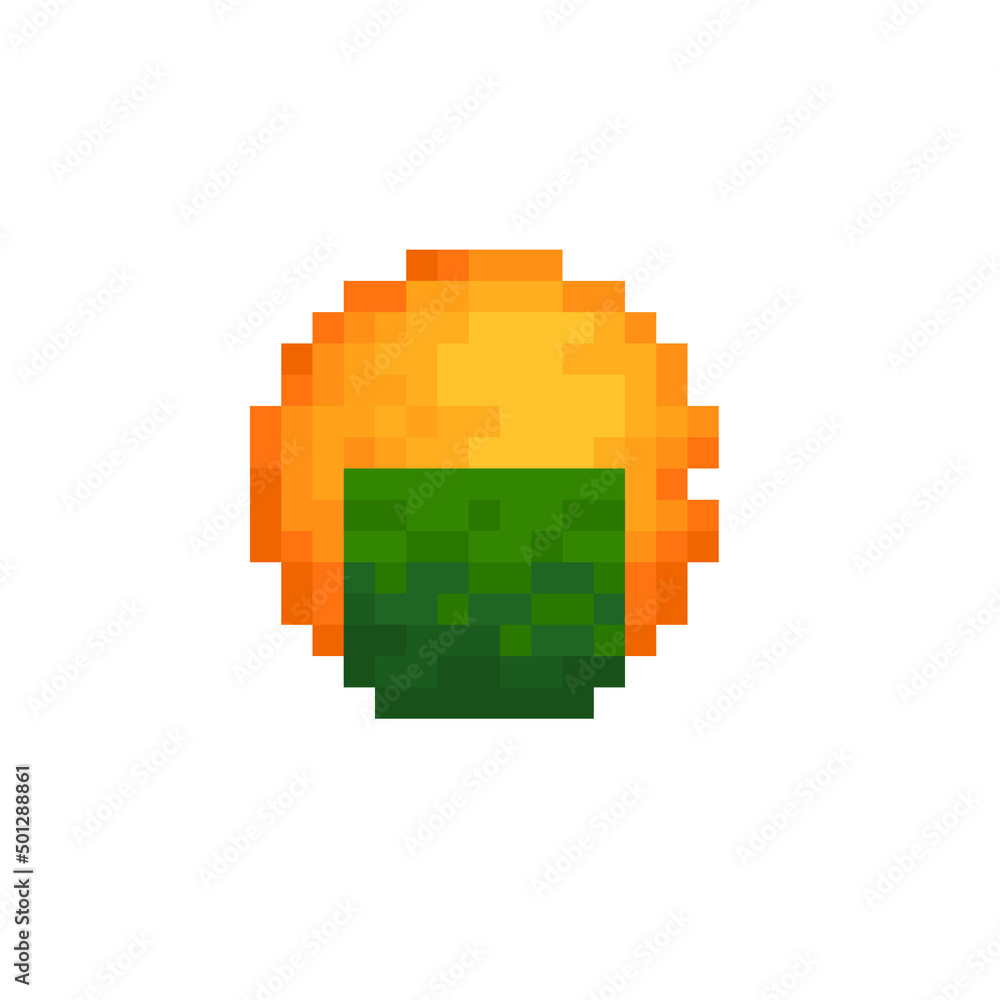 Obraz premium Rice Cracker vector emoticon, pixel art icon, Japanese sweets, emoji isolated illustration. 8-bit sprite. Design for stickers, logo, mobile app.