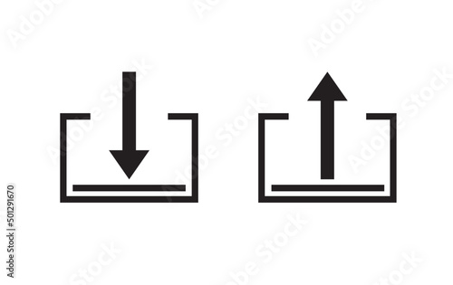 icons set of download and upload