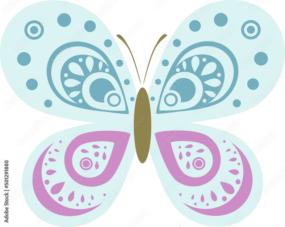 Vector illustration of blue butterfly Vector illustration of blue butterfly