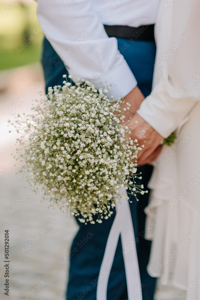 Wedding dress, wedding rings, bride accessories