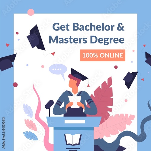 Get bachelor and master degree, online education