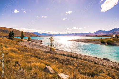 Wallpaper Mural Lake Tekapo bridge and lake views Torontodigital.ca