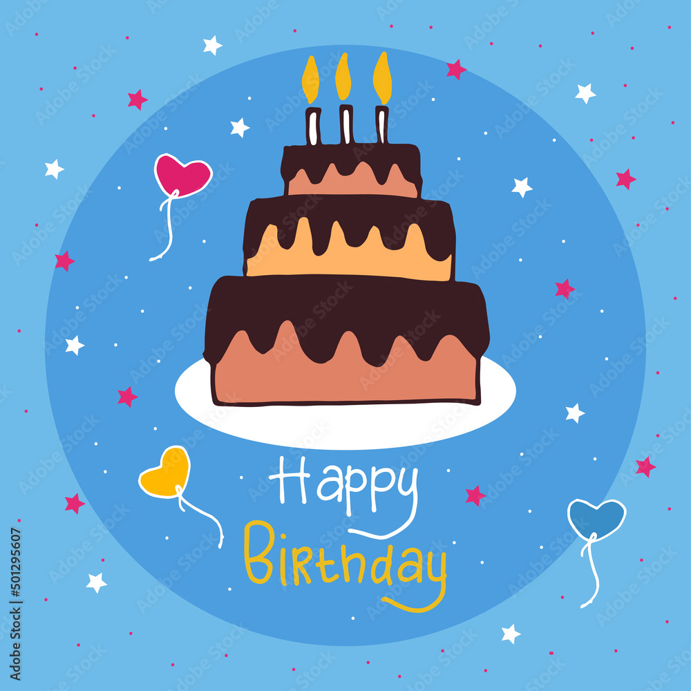 Happy Birthday Heart Cake Wallpaper