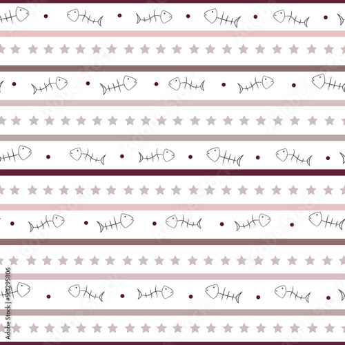 seamless pattern with kawaii cute bone for card paper background