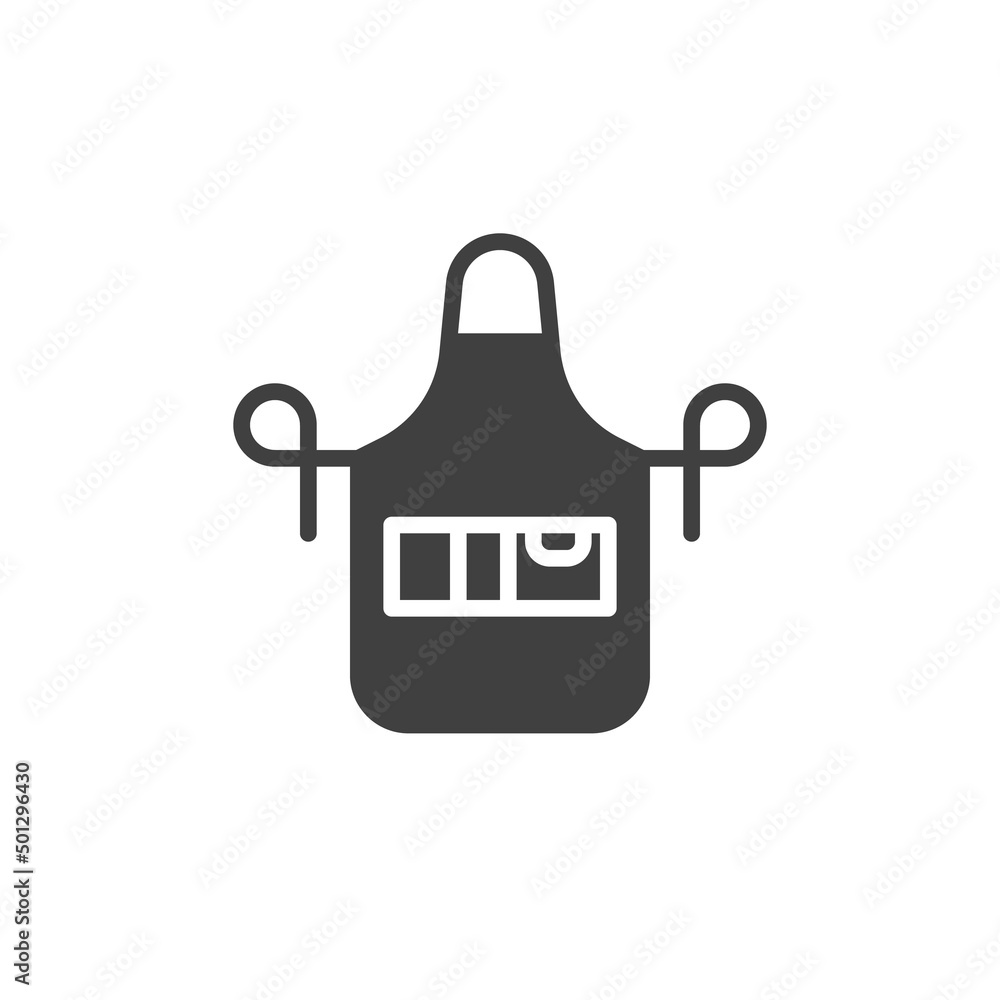 Apron with pocket vector icon