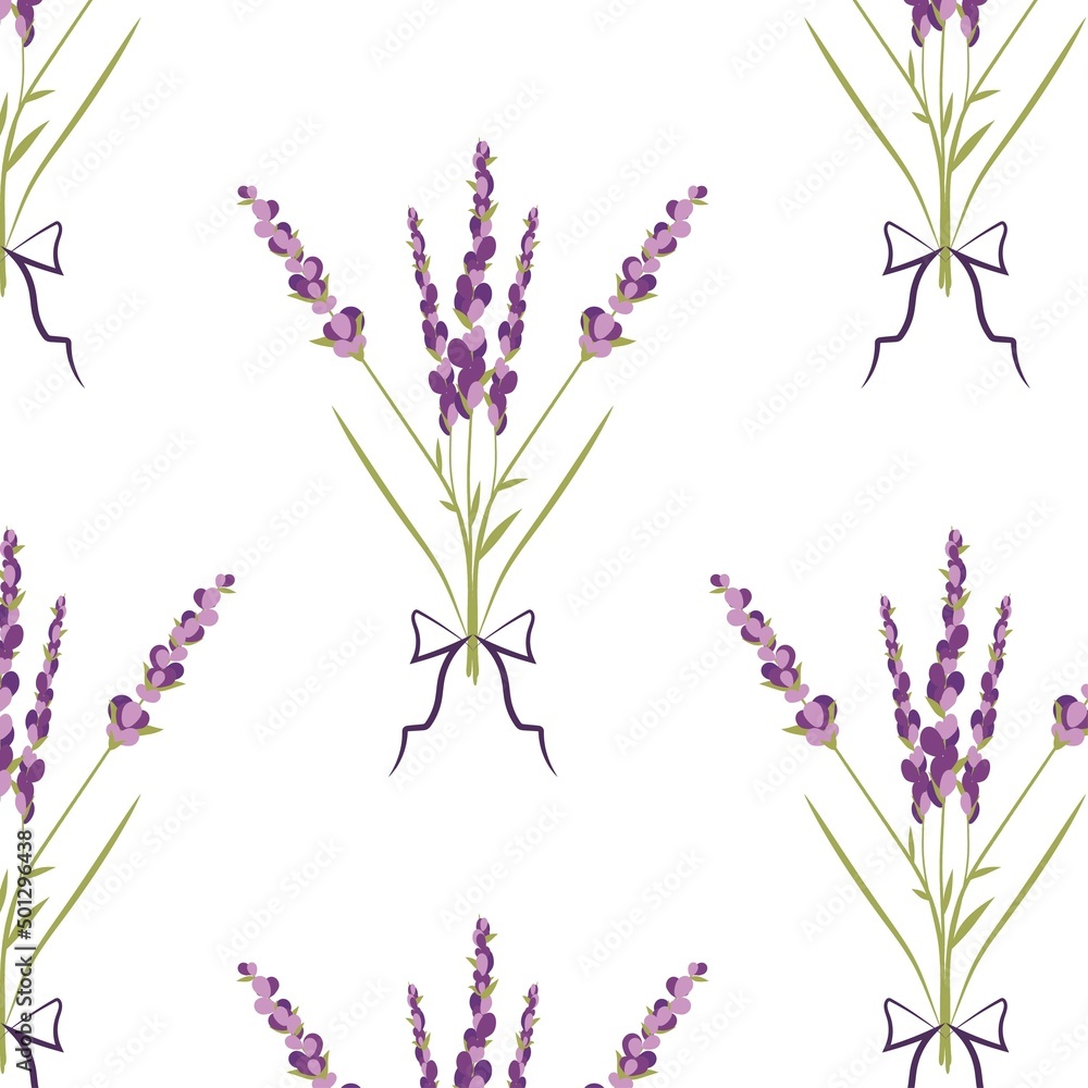 Web Pattern Floral. Bouquet of lavender.