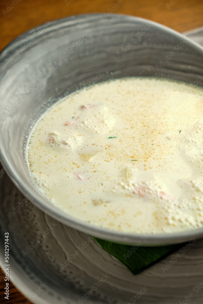 Homemade chicken soup with noodles