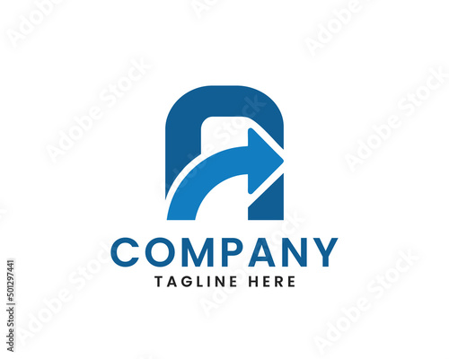 initial letter A modern logo design company