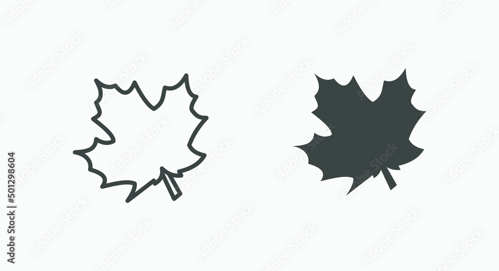 Leaf icon vector isolated set. Tree, plant, green, autumn symbol Leaf icon vector isolated set. Tree, plant, green, autumn symbol