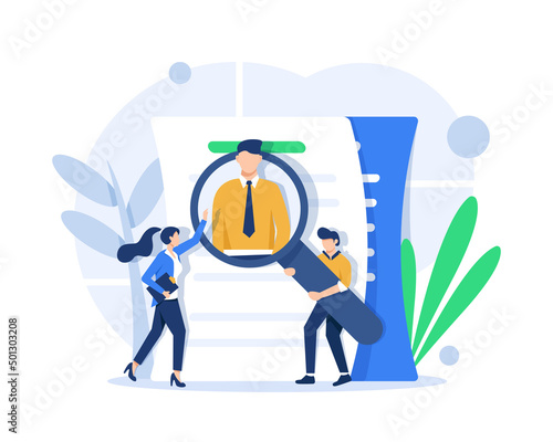 Business Finance employer Searching worker announcement magnifying glass