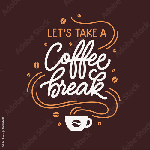 All you need is coffee slogan. Motivational quote about coffee. Hand drawn lettering for wall decor, posters, prints. Vector vintage illustration.
