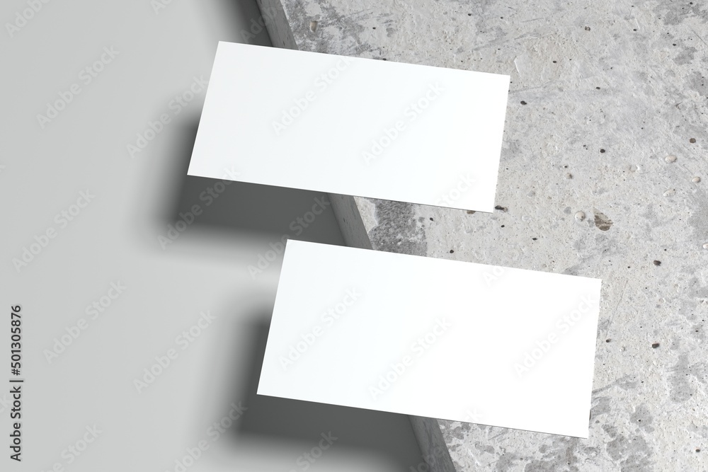 3d render of business card mockup on gray and granite background 3d render of business card mockup on gray and granite background