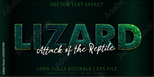 Green Lizard Villain Heroes Movie Premium Text Effect