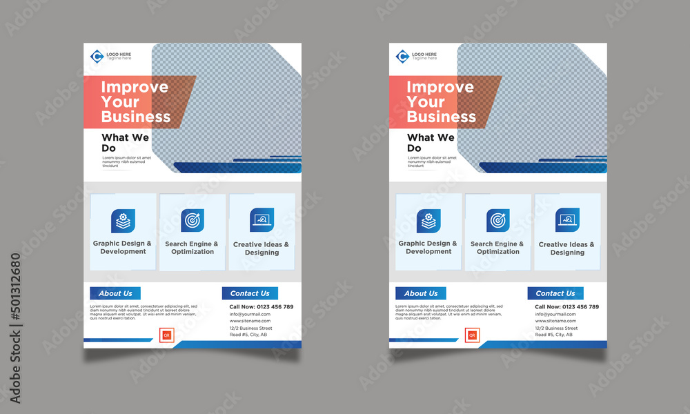 Improve Your Business Gradient flyer template vector