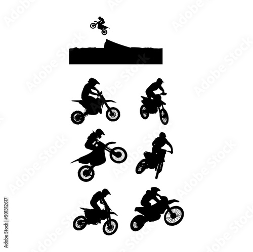 silhouette of a biker