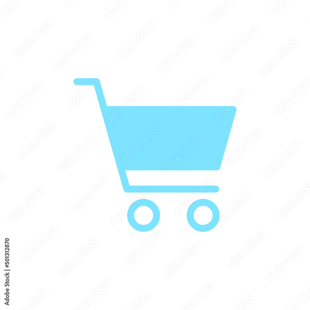 Shopping cart vector blue icon Shopping cart vector blue icon