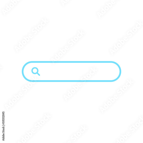 Search bar vector blue icon
