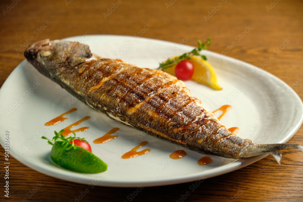 Fried trout with