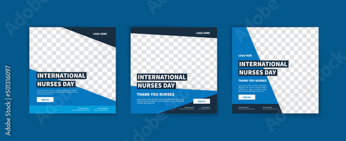 International nurses day social media post template