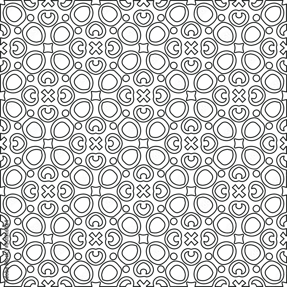 Vector monochrome pattern, Abstract texture for fabric print, card, table cloth, furniture, banner, cover, invitation, decoration, wrapping.Repeating geometric tiles with stripe elements.Black and
w
Vector monochrome pattern, Abstract texture for fabric print, card, table cloth, furniture, banner, cover, invitation, decoration, wrapping.Repeating geometric tiles with stripe elements.Black and
w