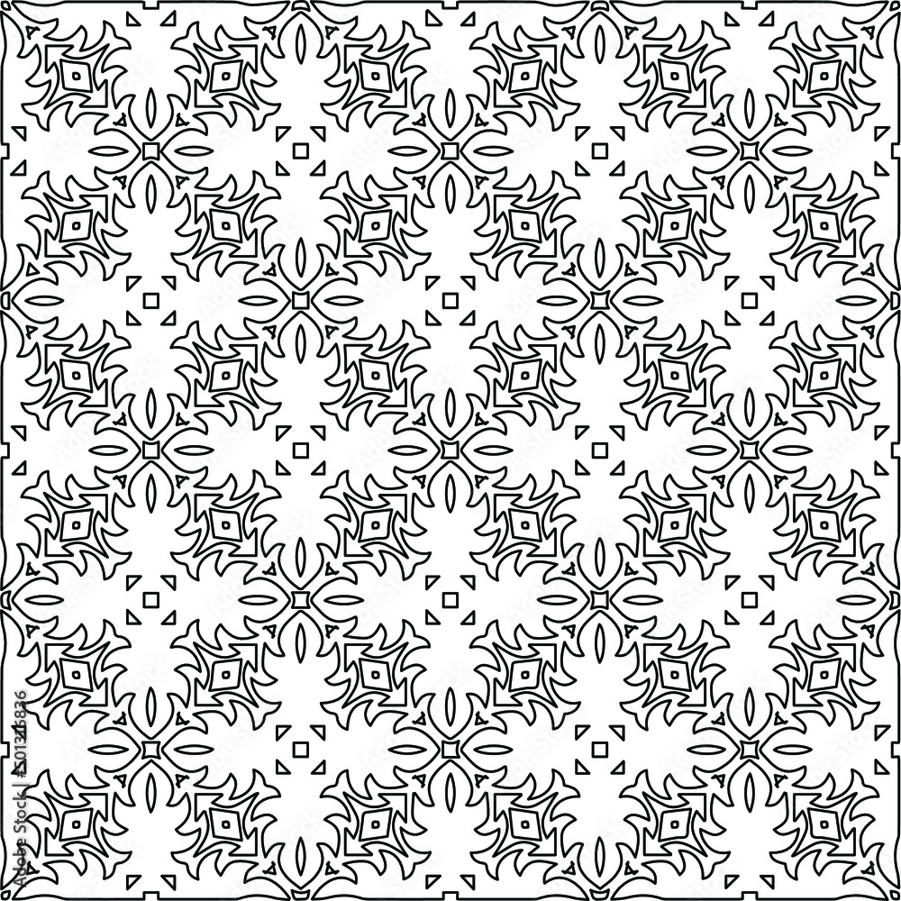Vector monochrome pattern, Abstract texture for fabric print, card, table cloth, furniture, banner, cover, invitation, decoration, wrapping.Repeating geometric tiles with stripe elements.Black and
w
Vector monochrome pattern, Abstract texture for fabric print, card, table cloth, furniture, banner, cover, invitation, decoration, wrapping.Repeating geometric tiles with stripe elements.Black and
w