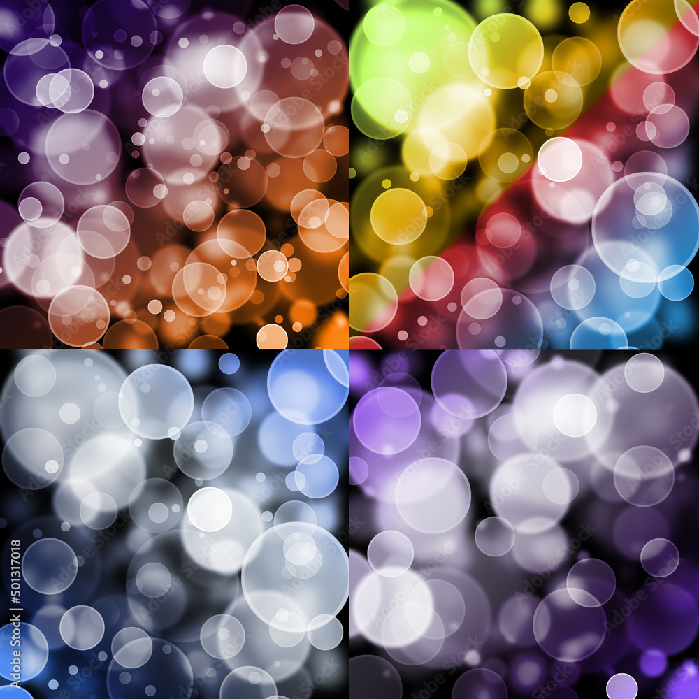 Bokeh background, different colors, circles, bubbles, lights, graphic, icon, texture,