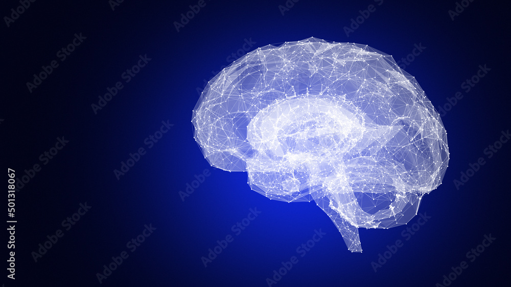 Human brain scan technology concept Human brain scan technology concept