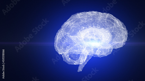 Human brain scan technology concept	 photo