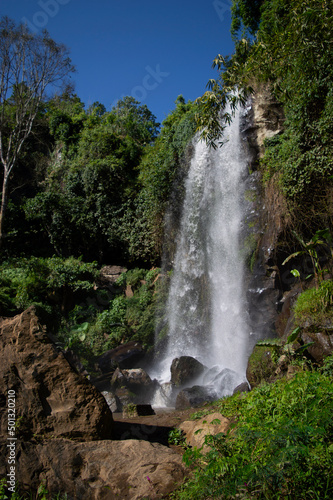 the charm of the great polo waterfall with a waterfall height of   30m