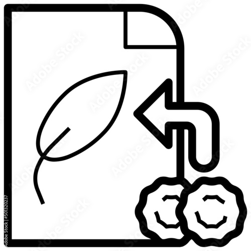 Recycling Paper line icon,linear,outline,graphic,illustration
