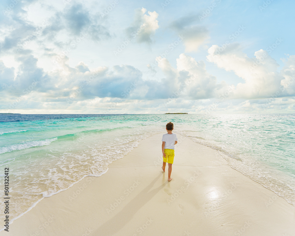 on vacation - boy on the beach on vacation