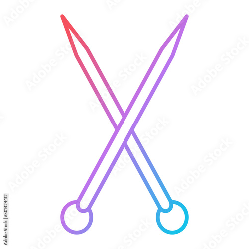 Knitting Needles Icon photo