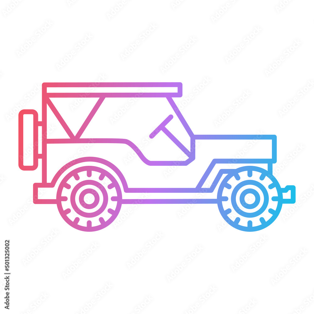 Army Jeep Icon Design